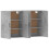 Berkfield Wall Mounted Cabinets 2 pcs Concrete Grey Engineered Wood 5