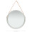 Berkfield Wall Mirror with Strap 60 cm Silver 6