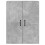 Berkfield Wall Mounted Cabinets 2 pcs Concrete Grey Engineered Wood 7