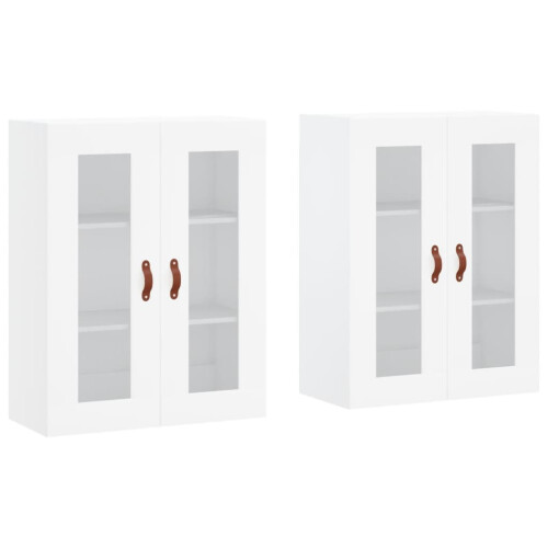 Berkfield Wall Mounted Cabinets 2 pcs White Engineered Wood 1