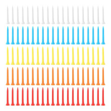 100 stk. golftees, 54 mm, plast, blandet farge