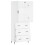 Berkfield Highboard White 69.5x34x180 cm Engineered Wood 4