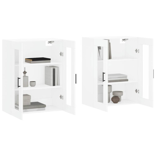 Berkfield Wall Mounted Cabinets 2 pcs White Engineered Wood 2