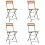 Berkfield Folding Bistro Chairs 4 pcs Solid Wood Teak and Steel 2