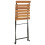 Berkfield Folding Bistro Chairs 4 pcs Solid Wood Teak and Steel 7
