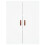 Berkfield Highboard White 69.5x34x180 cm Engineered Wood 5