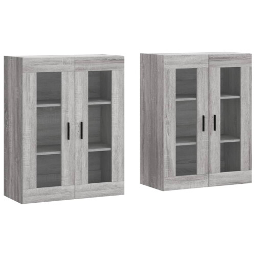 Berkfield Wall Mounted Cabinets 2 pcs Grey Sonoma Engineered Wood 1