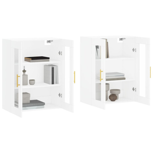 Berkfield Wall Mounted Cabinets 2 pcs White Engineered Wood 2
