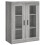 Berkfield Wall Mounted Cabinets 2 pcs Grey Sonoma Engineered Wood 5
