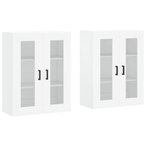 Berkfield Wall Mounted Cabinets 2 pcs White Engineered Wood 1