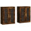 Berkfield Wall Mounted Cabinets 2 pcs Smoked Oak Engineered Wood 2