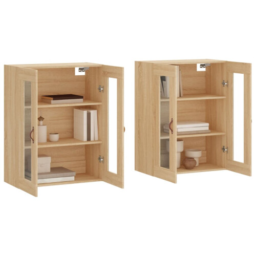 Berkfield Wall Mounted Cabinets 2 pcs Sonoma Oak Engineered Wood 2