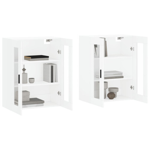 Berkfield Wall Mounted Cabinets 2 pcs White Engineered Wood 2