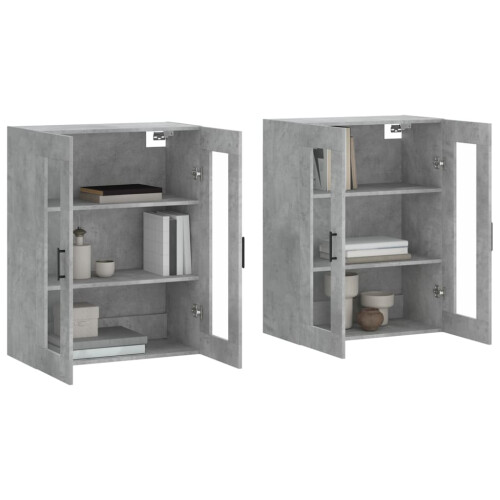 Berkfield Wall Mounted Cabinets 2 pcs Concrete Grey Engineered Wood 2