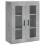 Berkfield Wall Mounted Cabinets 2 pcs Concrete Grey Engineered Wood 5