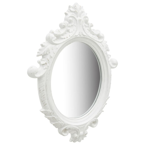 Berkfield Wall Mirror Castle Style 56x76 cm White 1