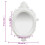 Berkfield Wall Mirror Castle Style 56x76 cm White 5