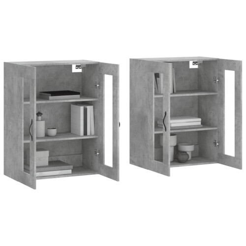 Berkfield Wall Mounted Cabinets 2 pcs Concrete Grey Engineered Wood 2