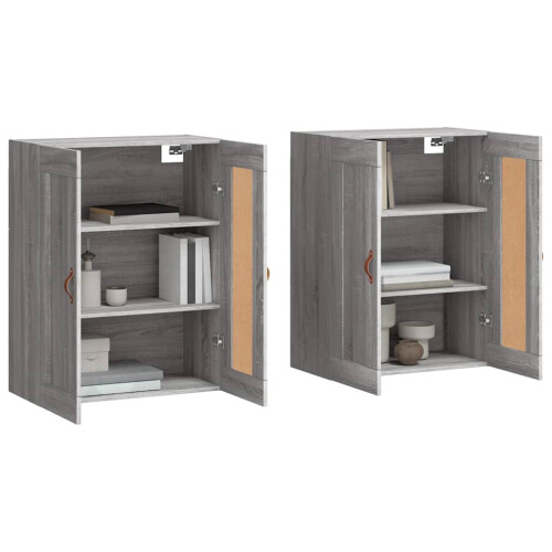 Berkfield Wall Mounted Cabinets 2 pcs Grey Sonoma Engineered Wood 2