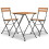 Berkfield 3 Piece Folding Bistro Set Solid Wood Teak and Steel 2