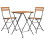 Berkfield 3 Piece Folding Bistro Set Solid Wood Teak and Steel 3
