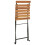 Berkfield 3 Piece Folding Bistro Set Solid Wood Teak and Steel 6