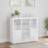 Berkfield Sideboards with LED Lights 3 pcs White Engineered Wood 4