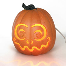 Herrnalise Halloween LED-pumpalykta 23 x 18 cm batteridriven