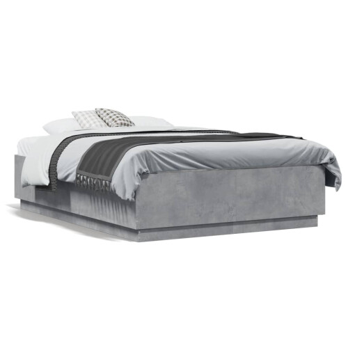 Berkfield Bed Frame without Mattress Concrete Grey 120x190 cm Small Double 1