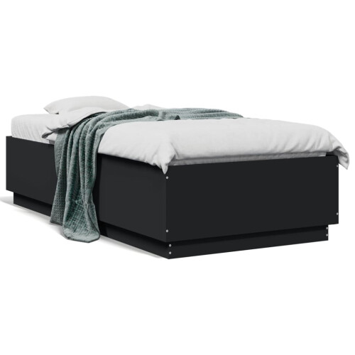 Berkfield Bed Frame without Mattress Black 75x190 cm Small Single 1