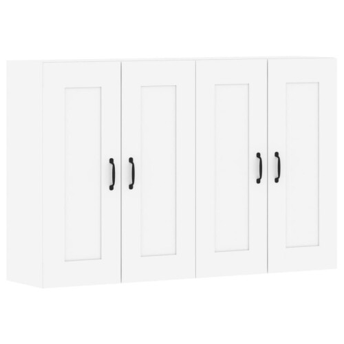Berkfield Wall Mounted Cabinets 2 pcs White Engineered Wood 1