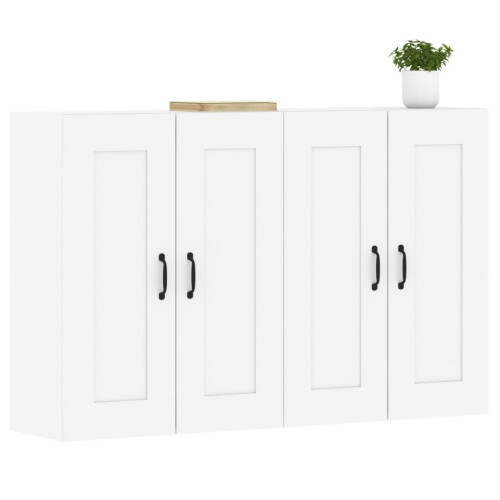 Berkfield Wall Mounted Cabinets 2 pcs White Engineered Wood 2