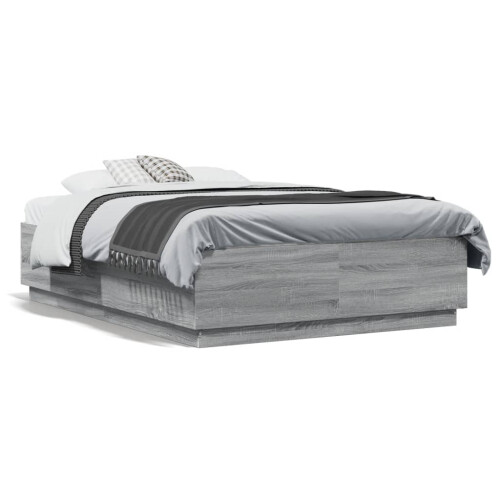 Berkfield Bed Frame without Mattress Grey Sonoma 120x190 cm Small Double 1