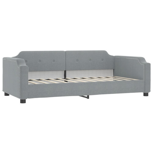 Berkfield Daybed with Mattress Light Grey 90x190 cm Fabric 2