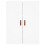 Berkfield Wall Mounted Cabinets 2 pcs White Engineered Wood 6