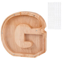 Wooden Piggy Bank for Kids, Engraved Coin Bank Gift with Custom Name, Durable Wood Design