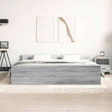 Berkfield Bed Frame without Mattress Grey Sonoma 180x200 cm Super King