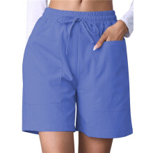 Omen Casual Shorts Drawstring Comfy Elastic Waist Shorts Summer Pull  Short with Pockets Royal  S