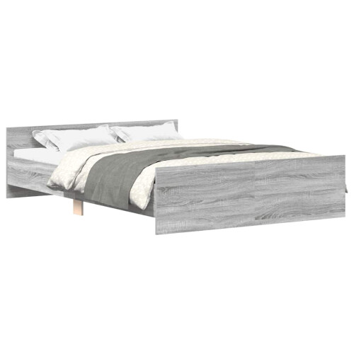 Berkfield Bed Frame without Mattress Grey Sonoma 120x190 cm Small Double 1