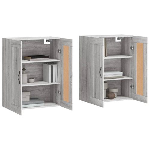 Berkfield Wall Mounted Cabinets 2 pcs Grey Sonoma Engineered Wood 2