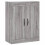 Berkfield Wall Mounted Cabinets 2 pcs Grey Sonoma Engineered Wood 5