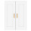Berkfield Wall Mounted Cabinets 2 pcs White Engineered Wood 7