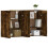 Berkfield Wall Mounted Cabinets 2 pcs Smoked Oak Engineered Wood 4