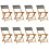 Berkfield Folding Garden Chairs 8 pcs Black Poly Rattan and Solid Wood 2