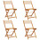 Berkfield Folding Garden Chairs 4 pcs Beige Fabric and Solid Wood 2