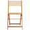 Berkfield Folding Garden Chairs 4 pcs Beige Fabric and Solid Wood 4