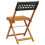Berkfield Folding Garden Chairs 8 pcs Black Poly Rattan and Solid Wood 6
