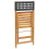 Berkfield Folding Garden Chairs 8 pcs Black Poly Rattan and Solid Wood 7