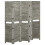 Berkfield 5-Panel Room Divider Grey 179x166 cm Solid Wood 4