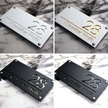Custom Address Sign Acrylic House Number Plaque, Weatherproof Outdoor Design,  Home Decor Gift